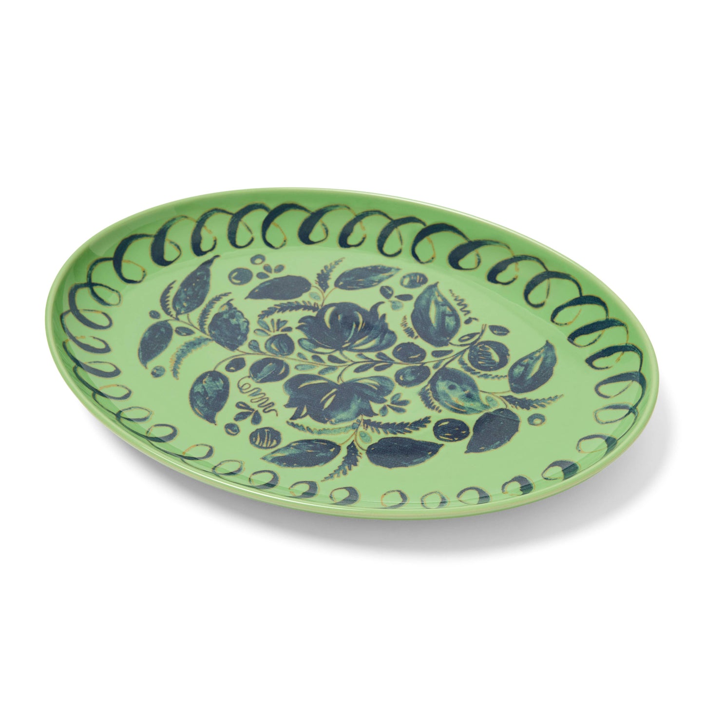Caravan Home Amalfi Oval Platter | Green 15.7" x 11"