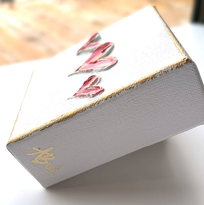 Coddiwomple Pink Tiny Heart Canvas 4x4