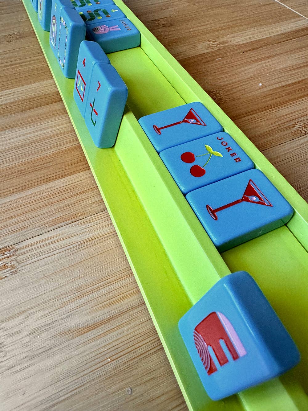Peace Love Mahjong Mahjong Racks & Pushers Chartreuse