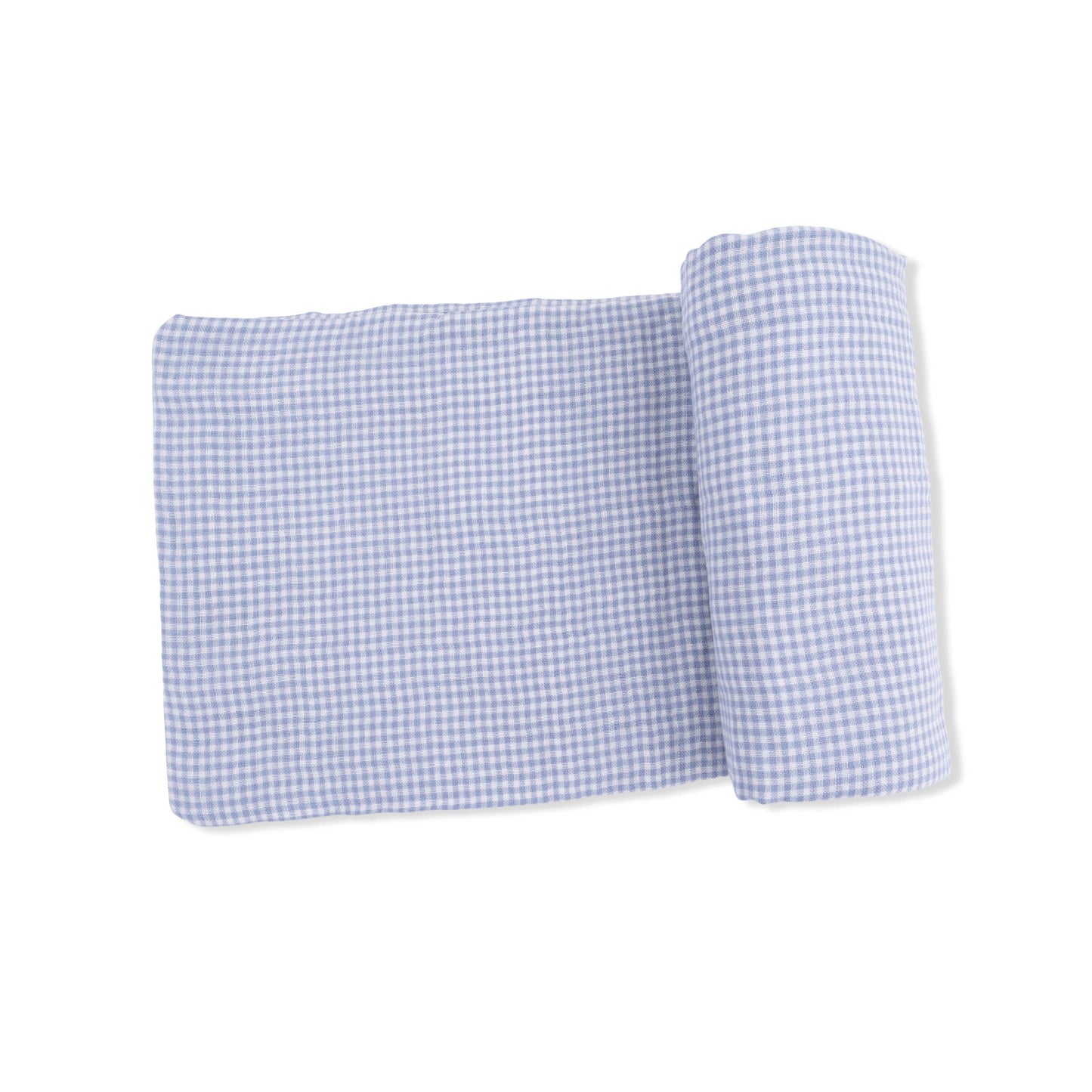 Angel Dear Micro Gingham Blue Blizzard | Swaddle Blanket