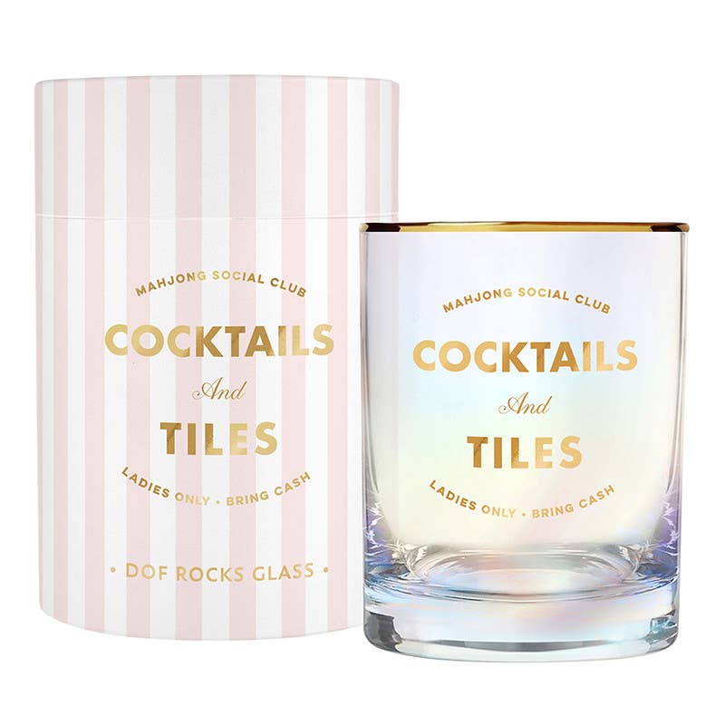 Gold Foil Rocks Glass |Cocktails and Tiles