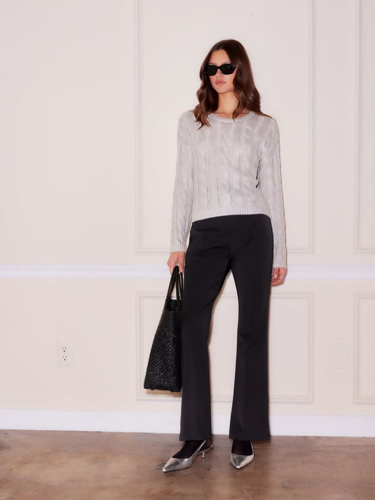 Fifteen Twenty Silver Levie Metallic Sweater