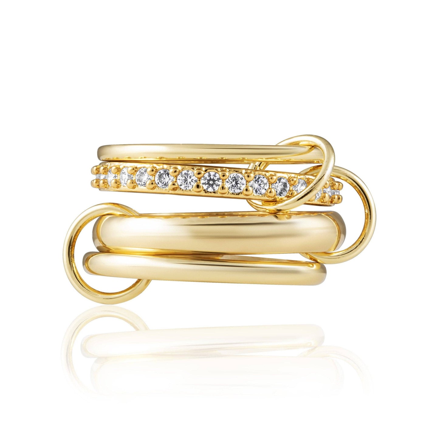 Leighton Gold Stackable Ring Set 6