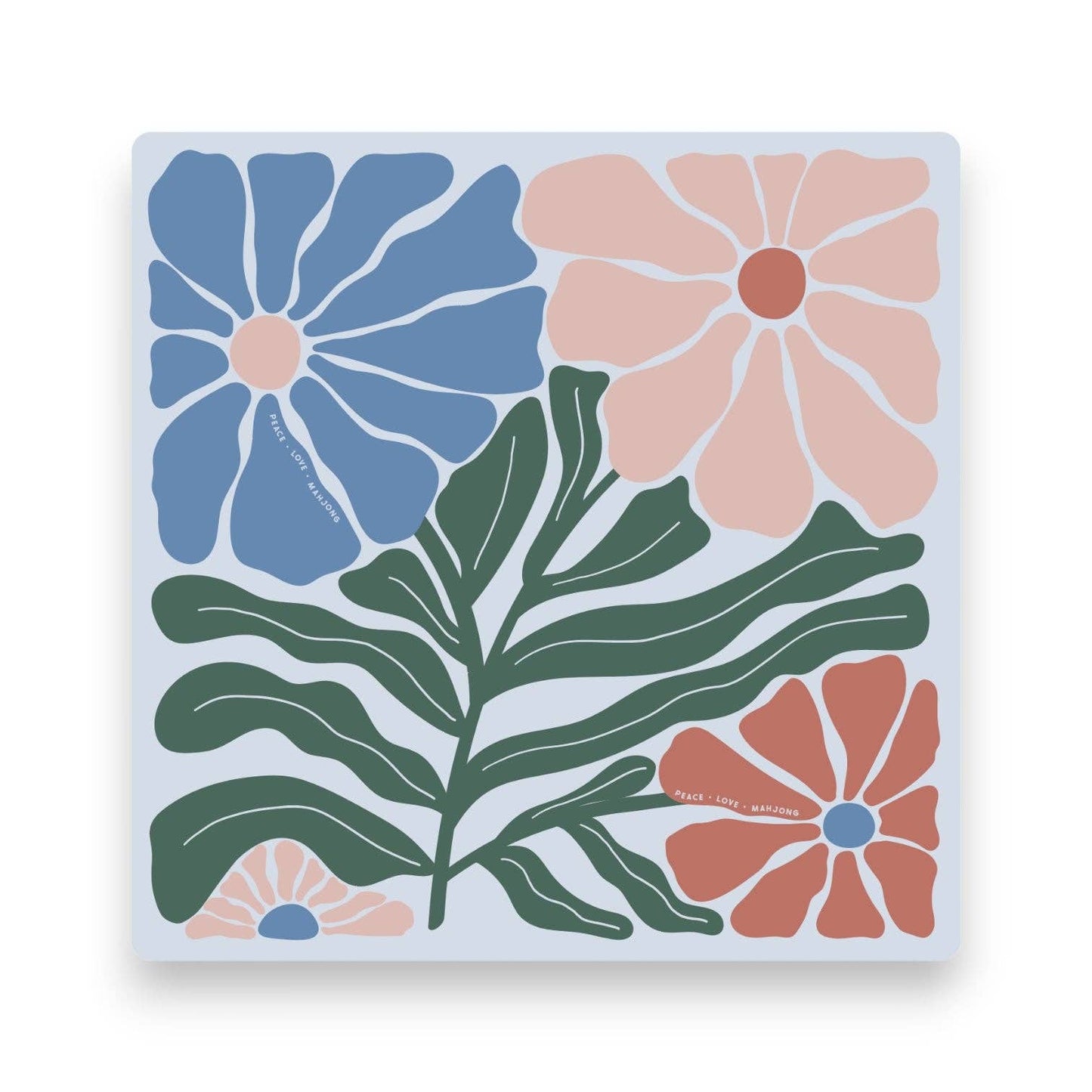 Peace Love Mahjong Mat | Flower Cherry Bloom