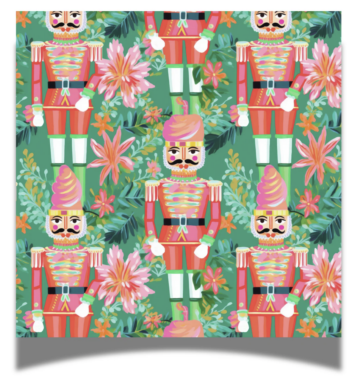 Paper Holiday Cocktail Napkin | Pastel Nutcracket