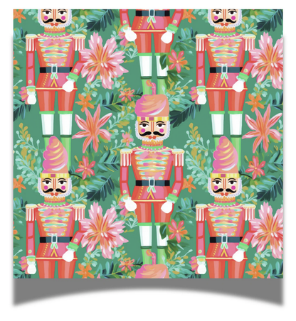 Paper Holiday Cocktail Napkin | Pastel Nutcracket