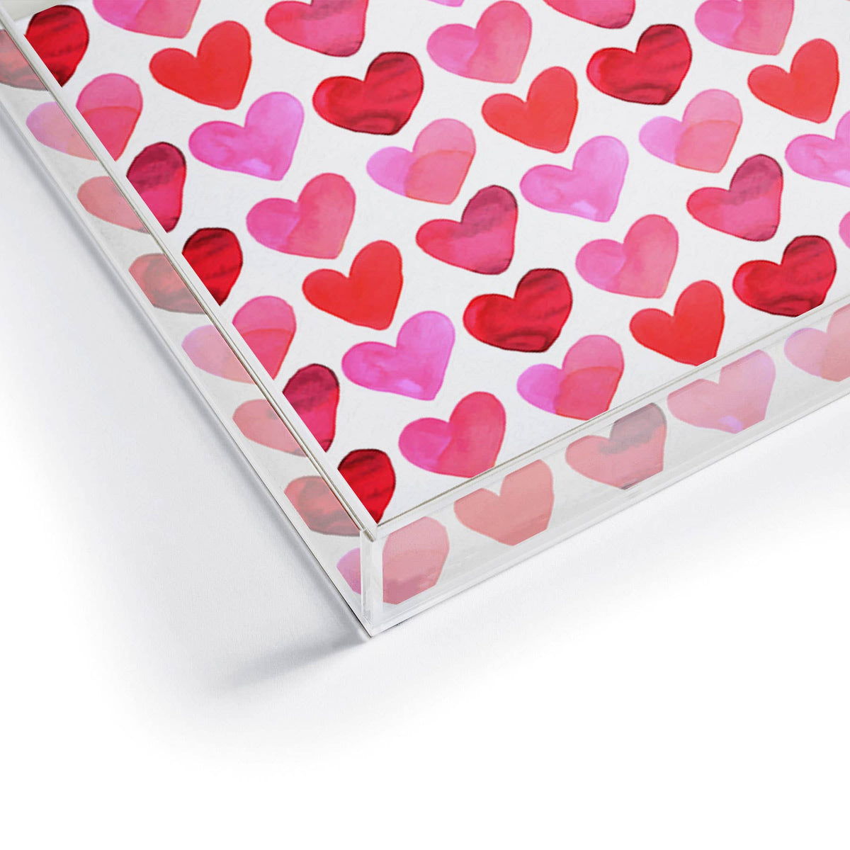 Small Acrylic Tray | Heart Watercolor