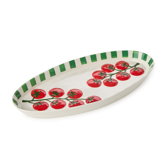 Tomato Platter | Oval Stoneware