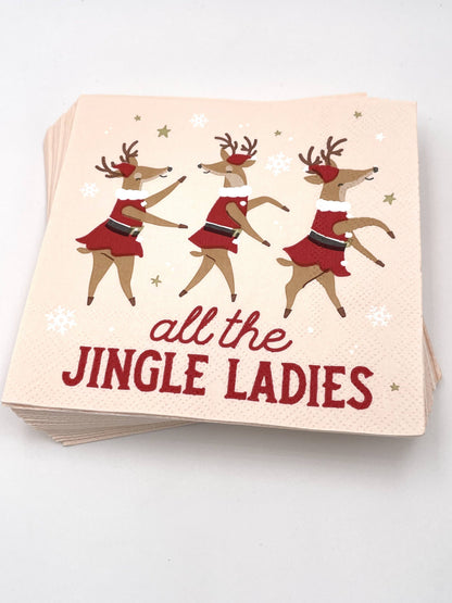 All The Jingle Ladies Paper Cocktail Napkins