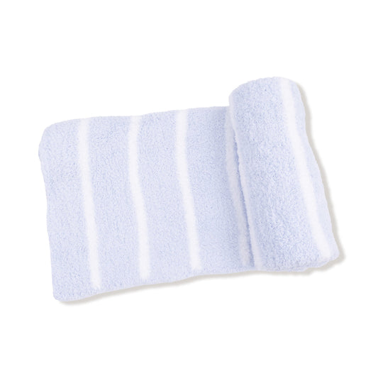 Angel Dear Chenille Blue Stripe Blanket