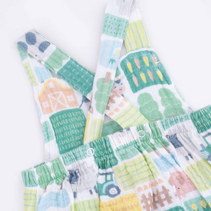 Angel Dear Patchwork Farm | Retro Sunsuit