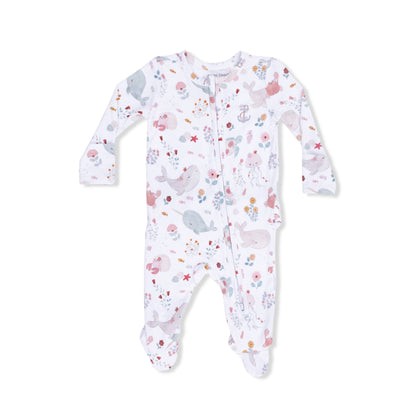 Angel Dear Garden Sea Creatures | 2 Way Ruffle Back Zipper Footie