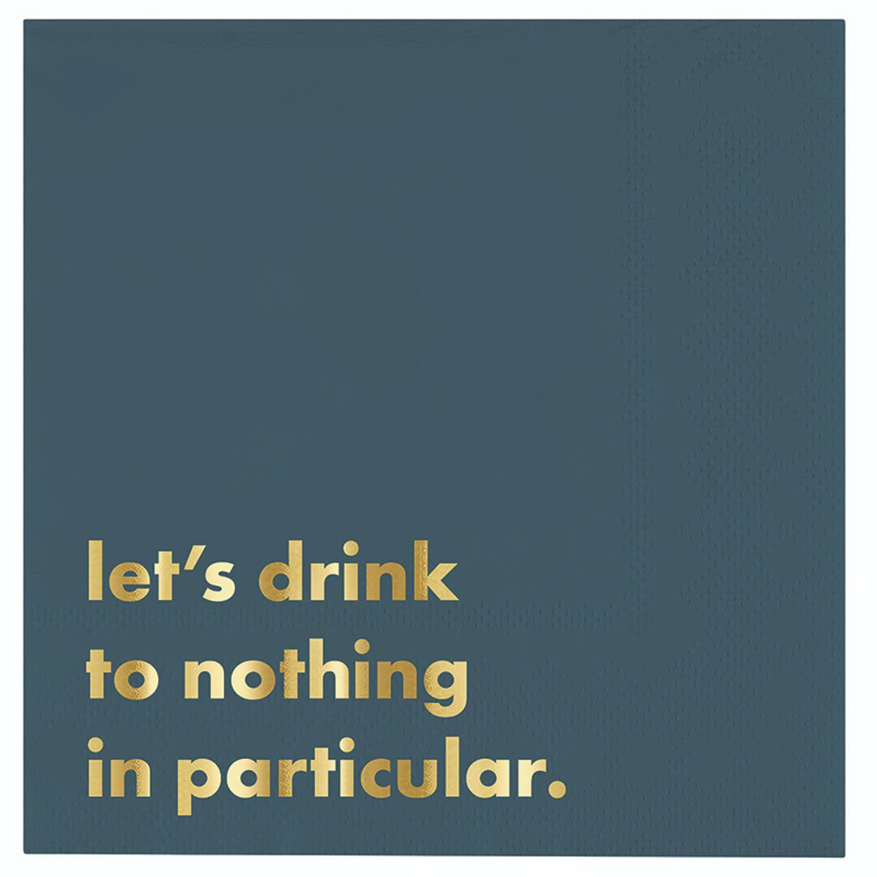 Ceramic Napkin Tray + Paper Cocktail Napkin | Let's Drink to Nothing