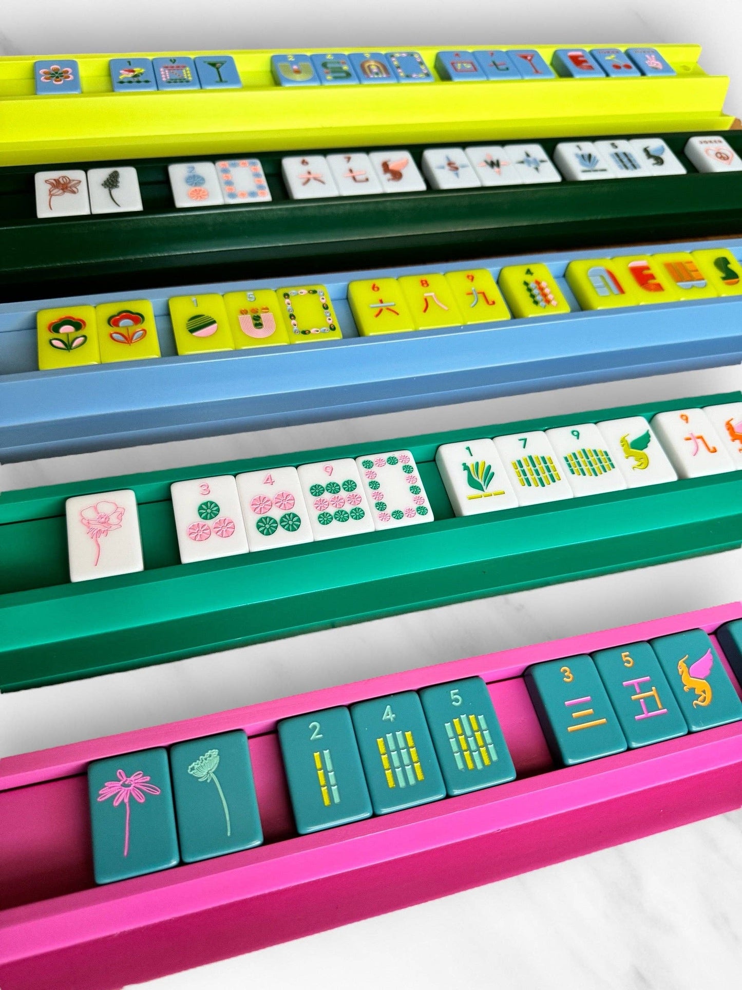 Peace Love Mahjong Mahjong Racks & Pushers French Blue
