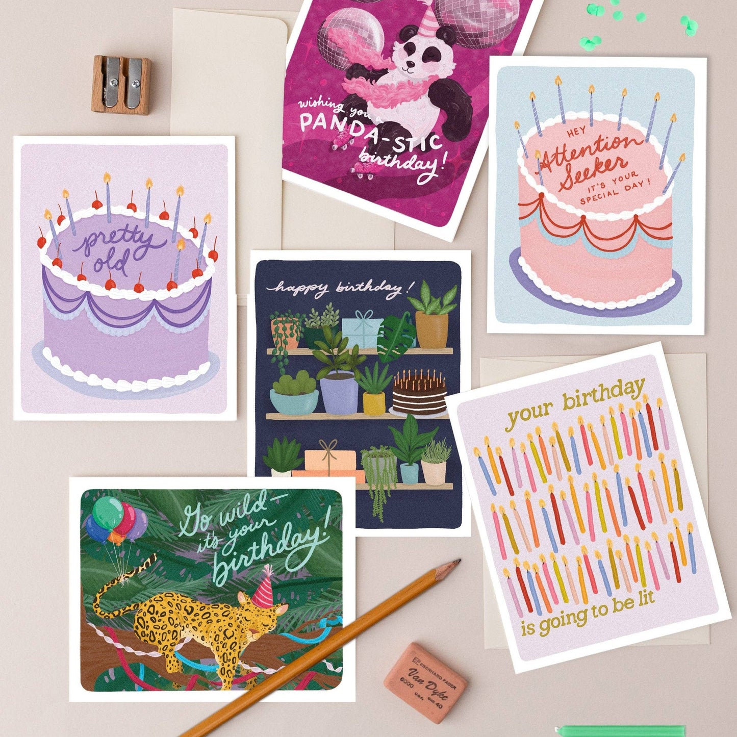 Lit Birthday Greeting Card
