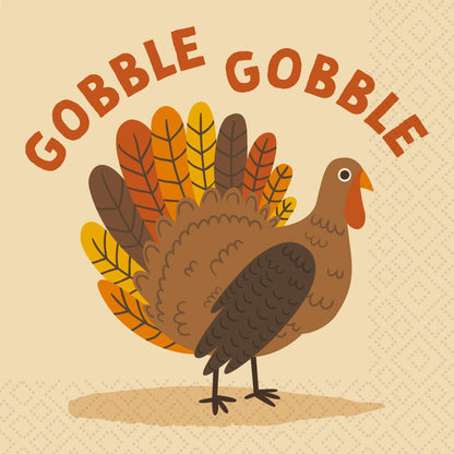 Gobble Gobble Paper Cocktail Napkin