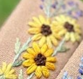 Spring Floral Embroidered Headband Hydrangea - Pale Pink