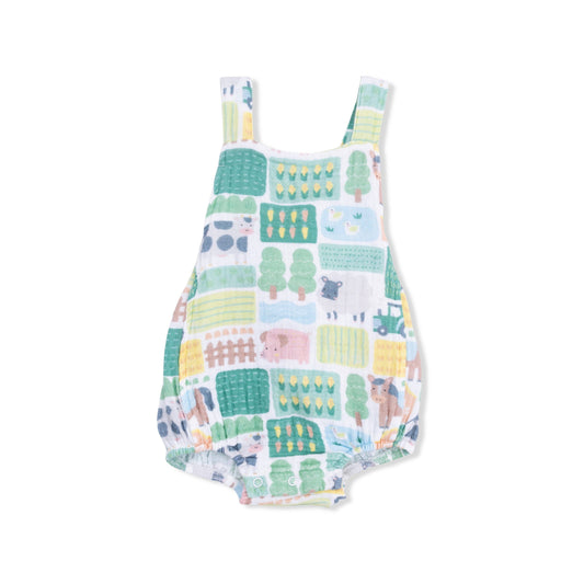 Angel Dear Patchwork Farm | Retro Sunsuit