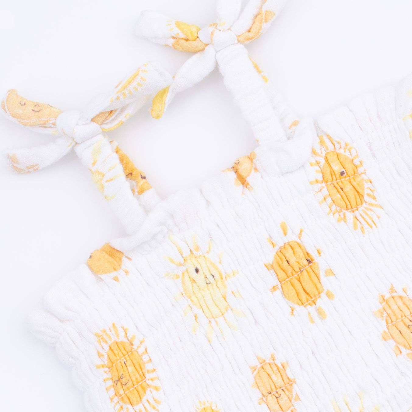 Angel Dear Happy Suns | Smocked Bubble with Skirt