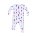 Blue American Ice Cream 2 Way Zipper Footie