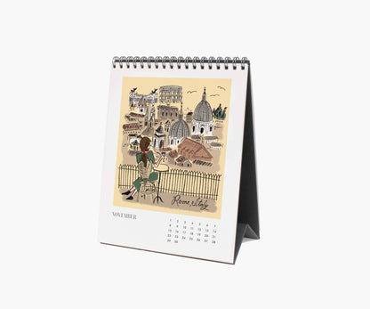 Rifle 2026 Travel Sketchbook Desk Calendar