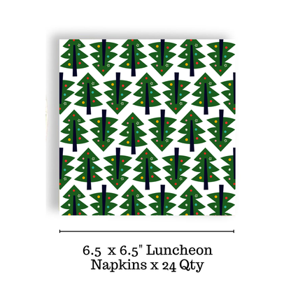 Paper Holiday Luncheon Napkin | Holly Jolly Tree