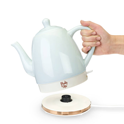 Pinky Up - Noelle™ Ceramic Electric Gooseneck Tea Kettle - 50oz - Mint