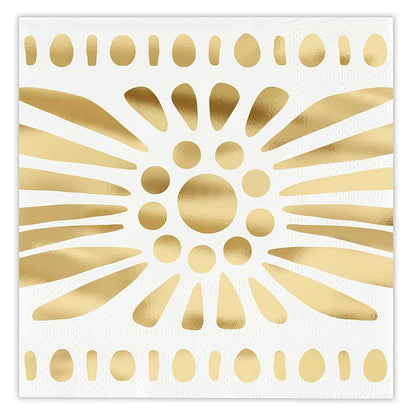 Ceramic Napkin Tray + Napkins - Moroccan Border