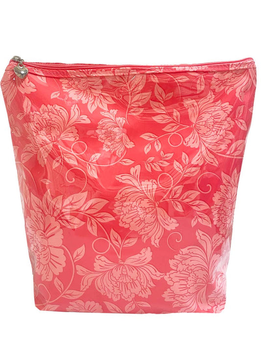 Cosmetic Bag (Large) - Peonies in Pink