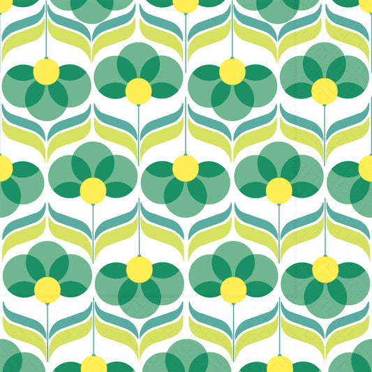 Paper Cocktail Napkin | Playful Row Green