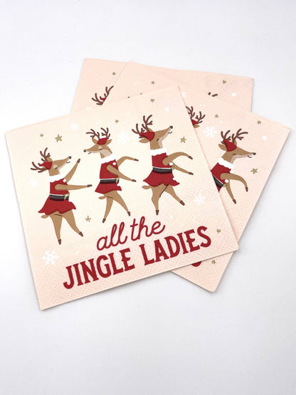 All The Jingle Ladies Paper Cocktail Napkins