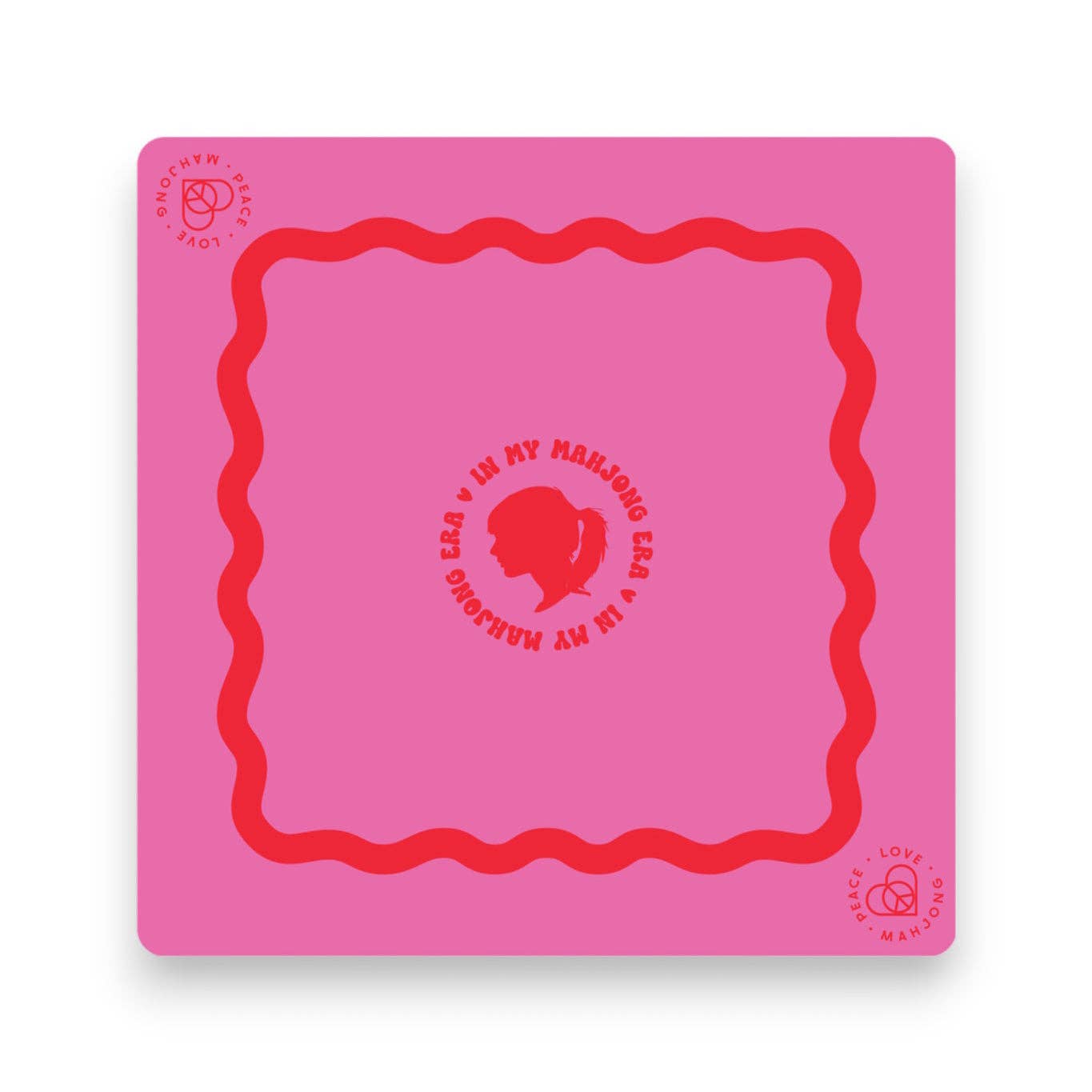 Peace Love Mahjong Mats |  Chartreuse Cherries