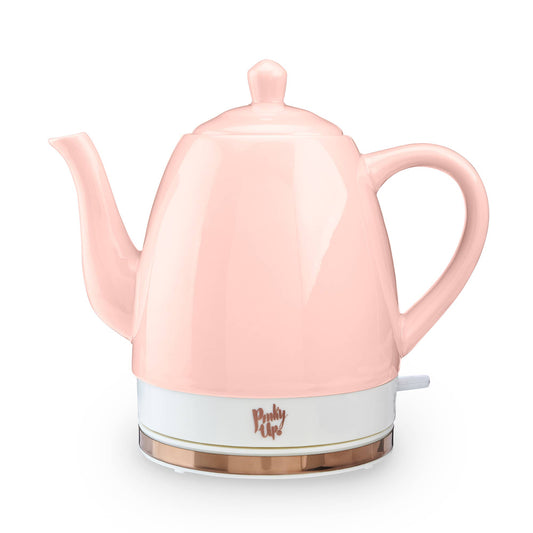 Pinky Up - Noelle™ Ceramic Electric Gooseneck Tea Kettle - 50oz - Pink