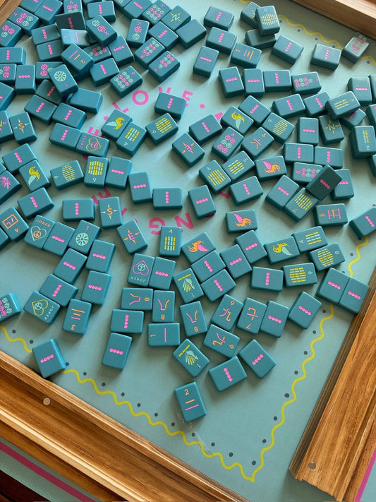 Peace Love Mahjong OG Mahj Tiles | Totally Teal