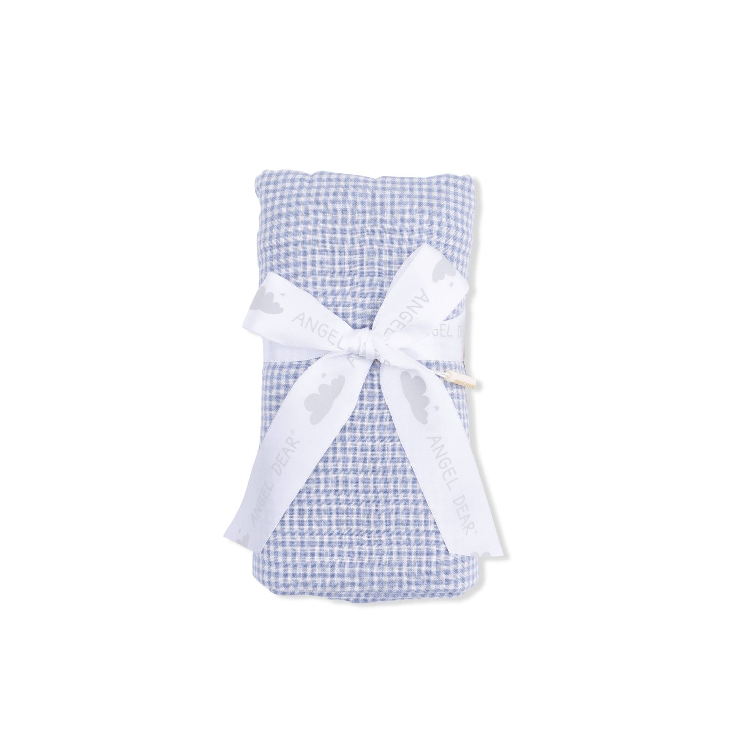 Angel Dear Micro Gingham Blue Blizzard | Swaddle Blanket