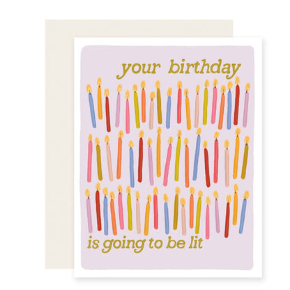 Lit Birthday Greeting Card