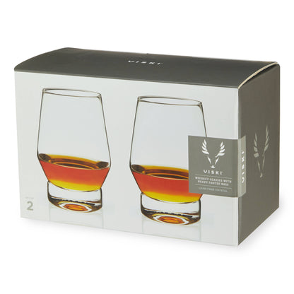 Heavy Base Crystal Whiskey Glasses