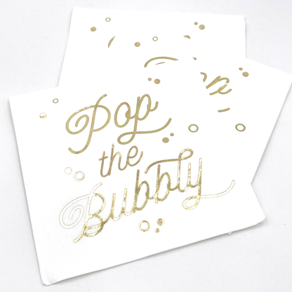 Pop The Bubbly Paper Cocktail Napkins