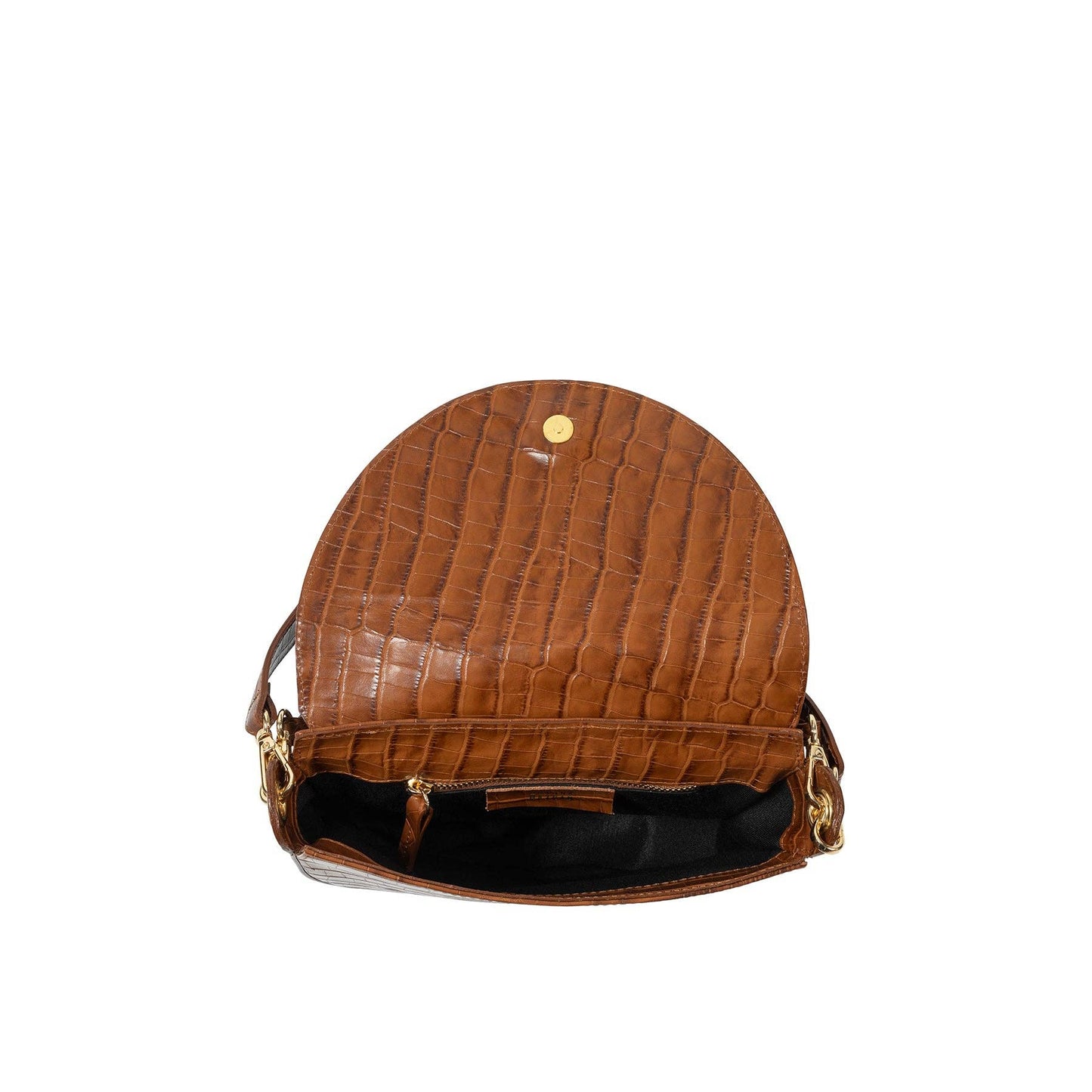 Joanna Maxham: Luxury Designer Handbags - Forget Me Not Saddle Bag (Saddle Croc-Embossed)
