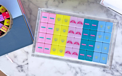 Peace Love Mahjong Tile Display Box | Lucite