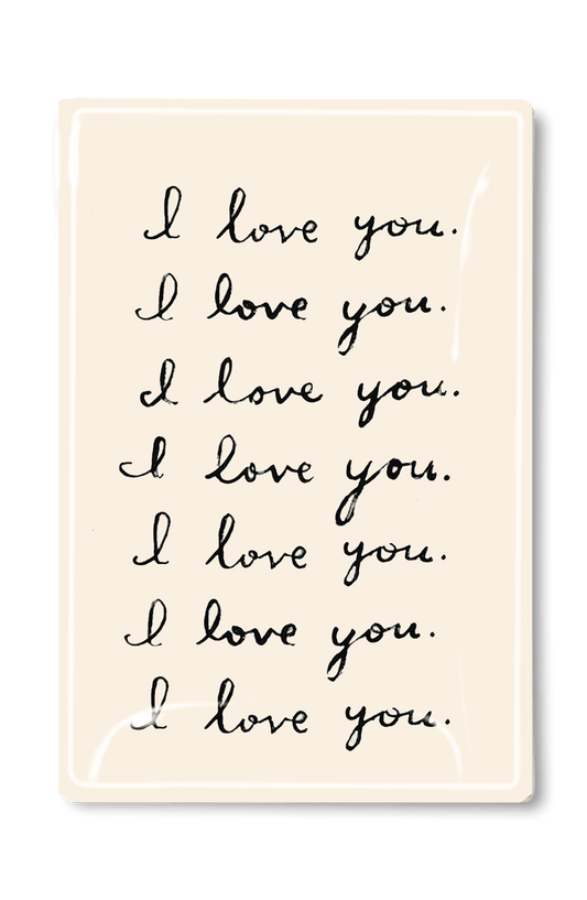 Ben's Garden I Love You. I Love You. Decoupage Glass Tray 4"X 6"