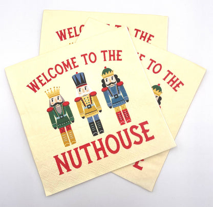 Welcome To The Nuthouse Paper Cocktail Napkins