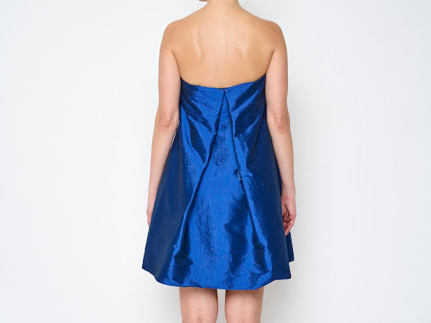 Flora Bea Strober Dress | Navy Taffeta