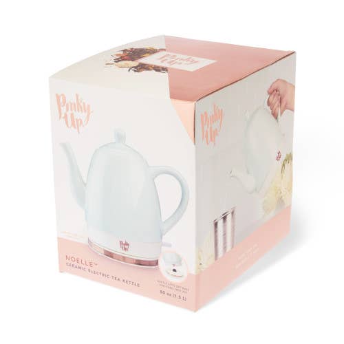 Pinky Up - Noelle™ Ceramic Electric Gooseneck Tea Kettle - 50oz - Mint