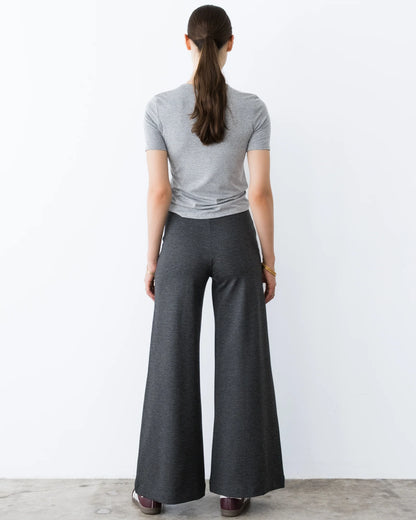 Ripley Rader Ponte Knit Standard Wide Leg Pant | Charcoal
