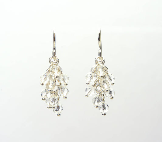 Wendy Perry Designs Sterling Silver Ocean Grove Clear Quartz Earrings