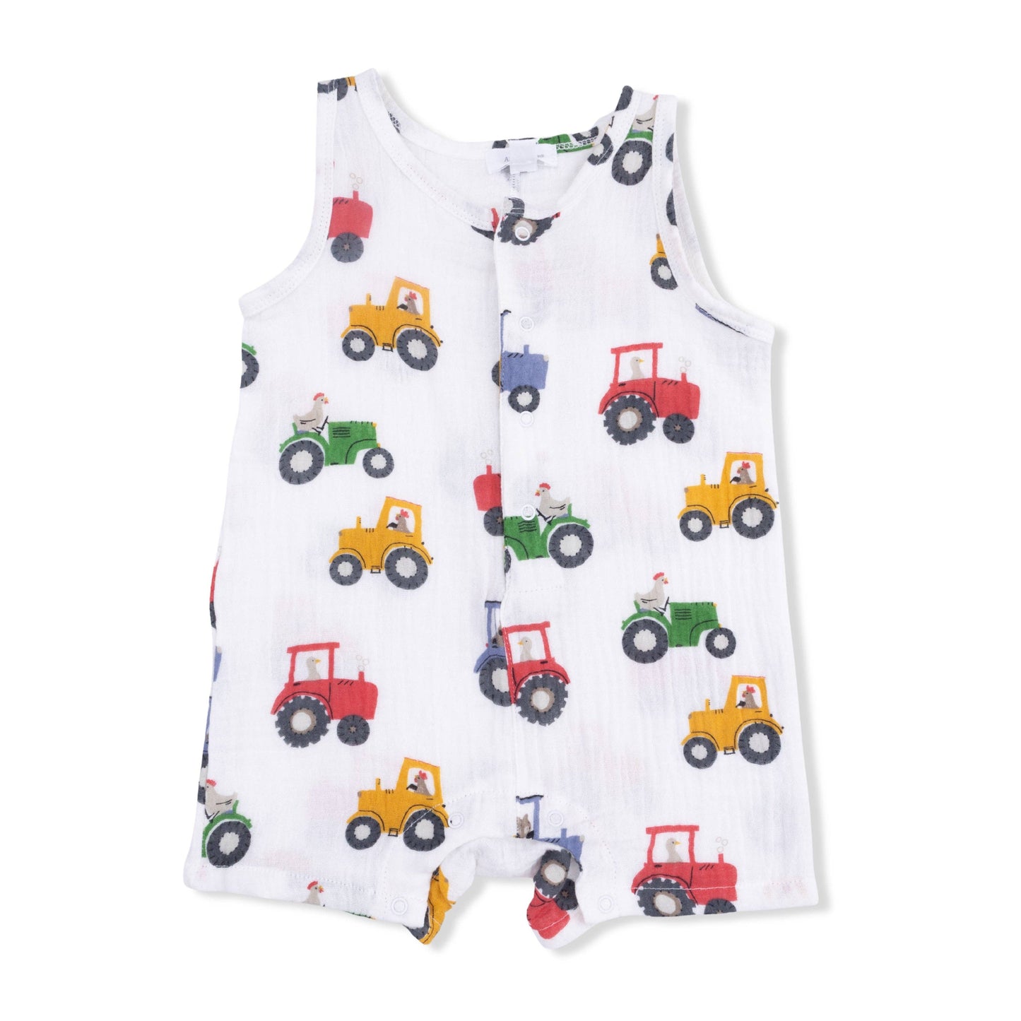 Angel Dear Tractor Friends | Sleeveless Shortie Romper