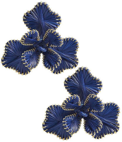 Lisi Lerch Kaia Natural Raffia Flower Earring