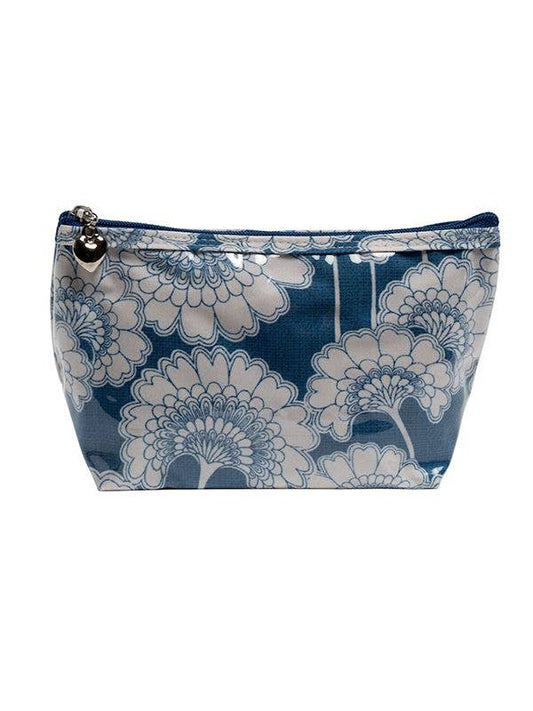 Cosmetic Bag (Small) - Blue Fans