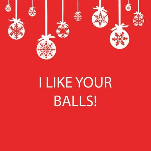 I Like Your Balls Paper Cocktail Napkin